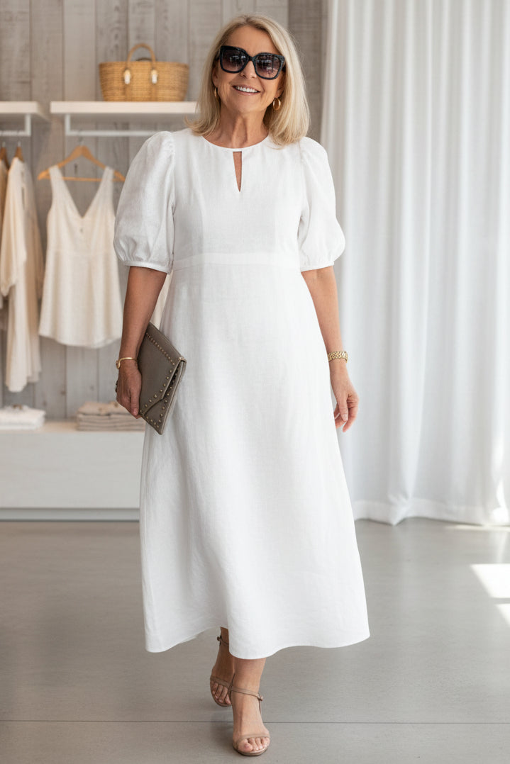 SERAPHINE | ELEGANT PUFF SLEEVE DRESS
