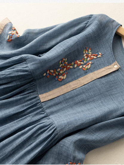 Clara | Women's Elegant Linen Midi Dress
