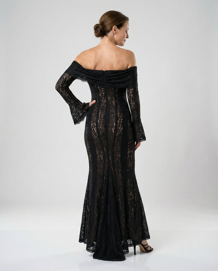 Vera | Women's Elegant Maxi Wedding Guest Dress with Sleeves