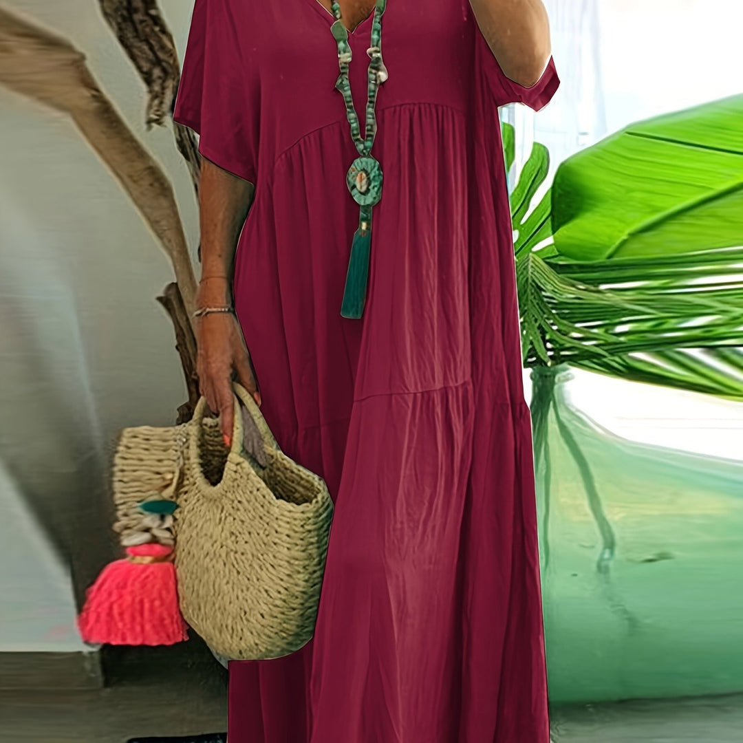 AVA | PLEATED MAXI DRESS