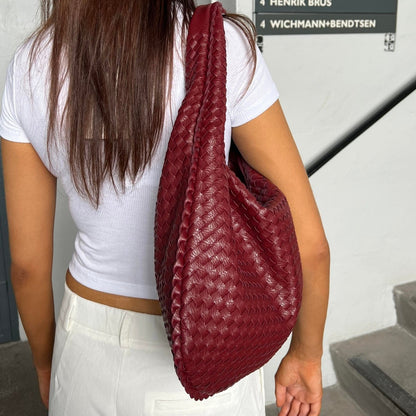 Hannah | Women's Casual Woven Leather Tote Bag