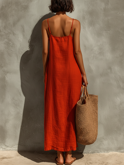 Autumn | Women's Summer Spaghettistrap Maxi Dress