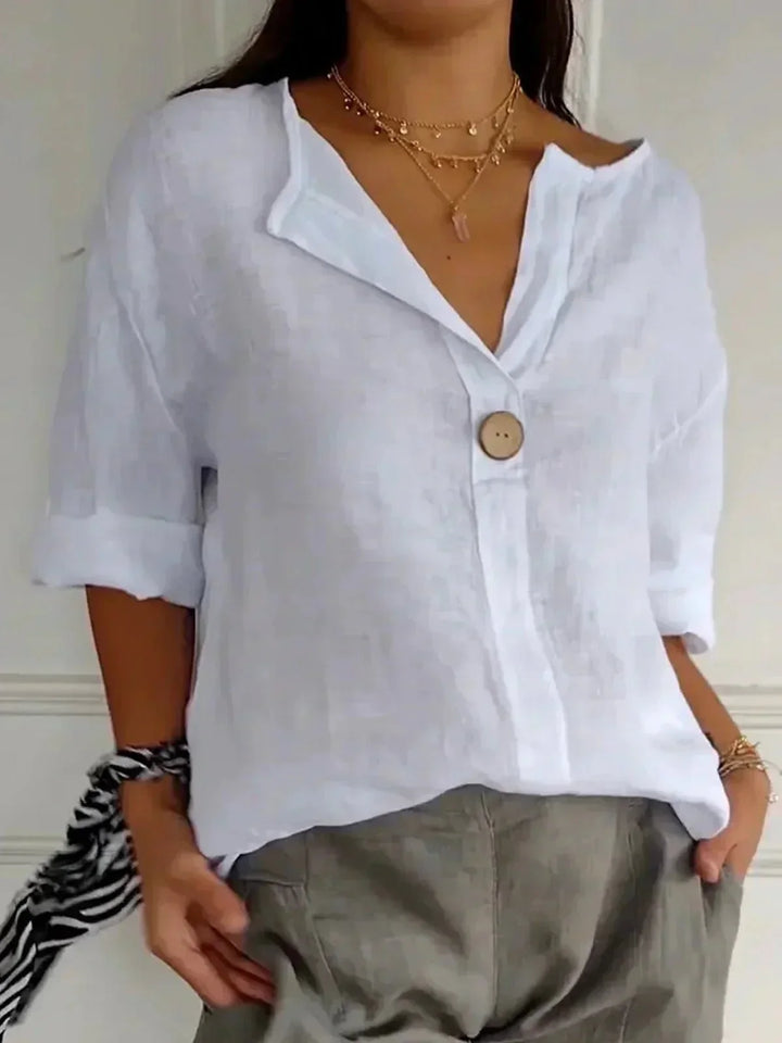 LINA™ RELAXED V-NECK TOP
