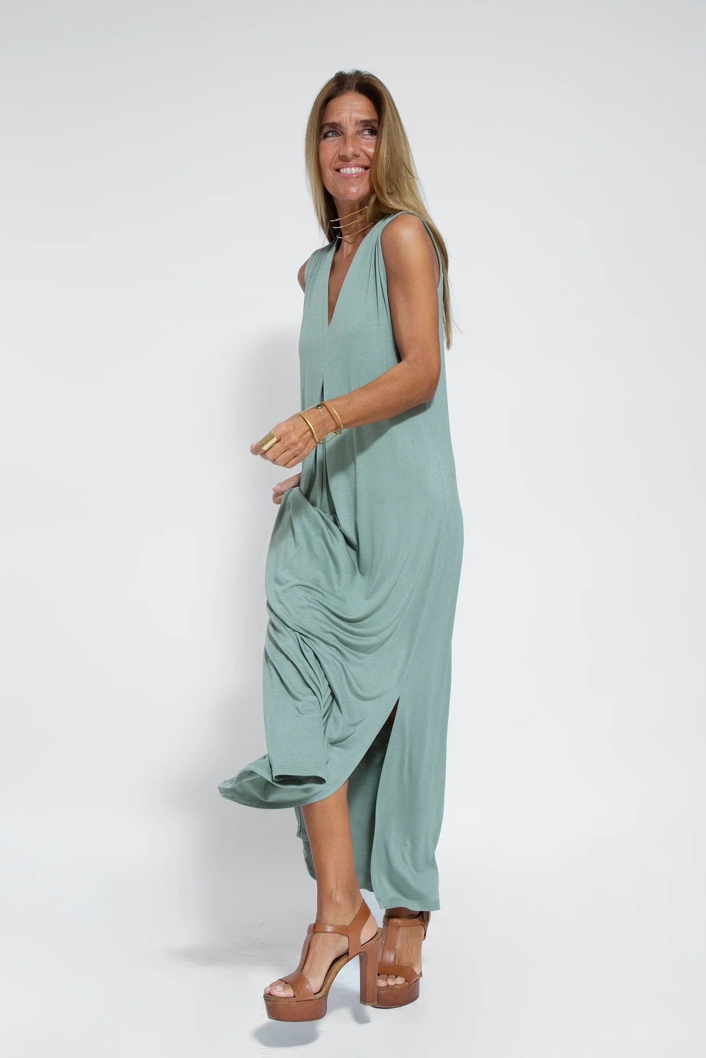 Kinsley | Women's Sleeveless Summer Maxi Dress