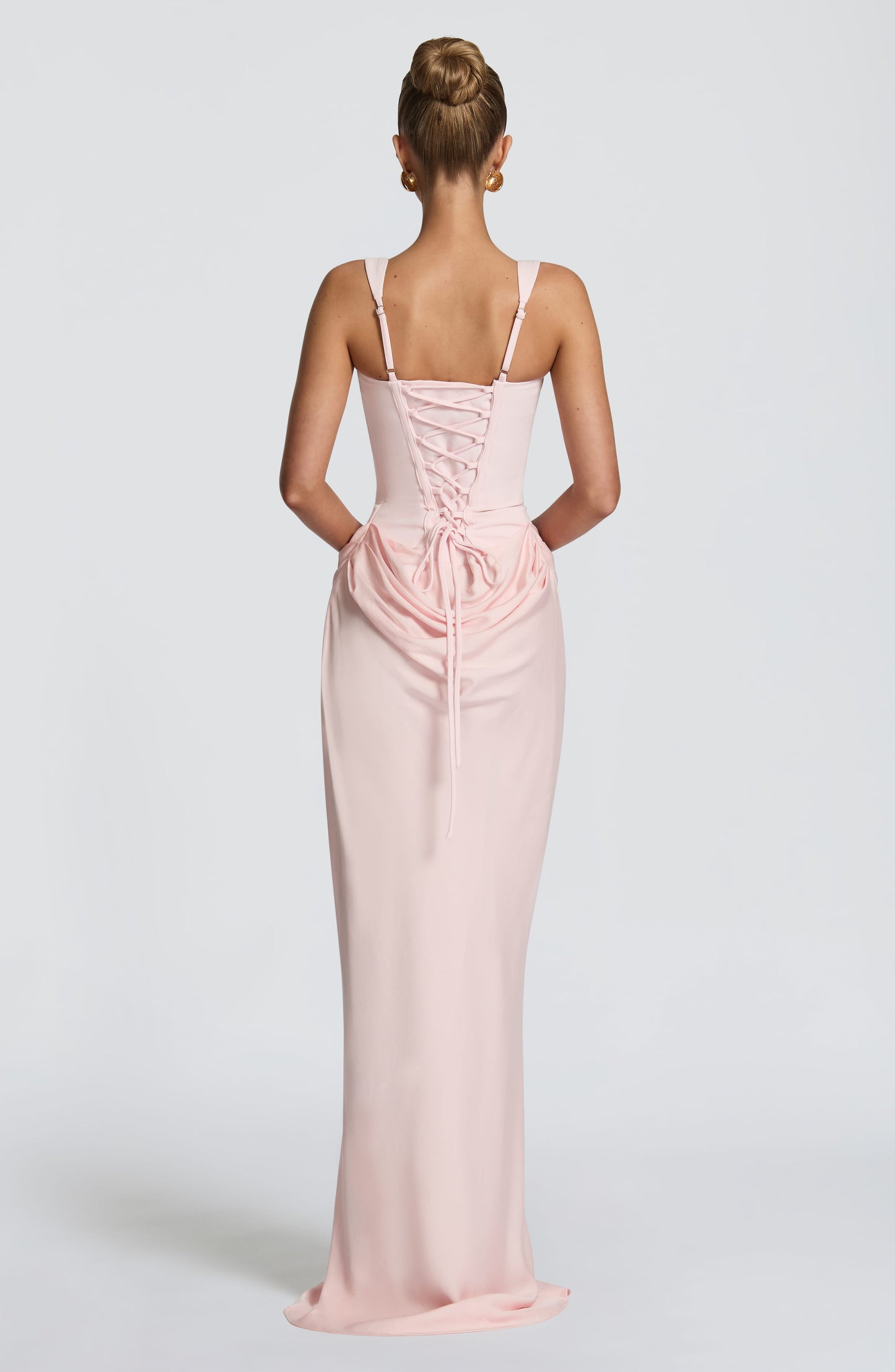 Alexa | Women's Elegant Draped Square Neck Maxi Dress