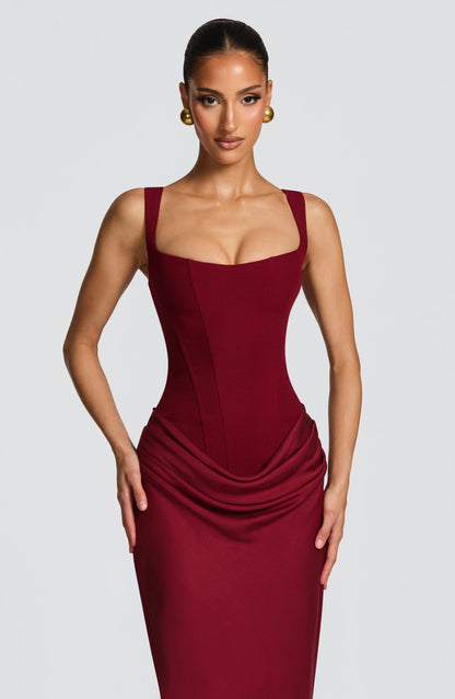 Evelyn | Women's Formal Draped Evening Maxi Dress
