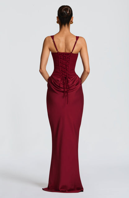 Evelyn | Women's Formal Draped Evening Maxi Dress