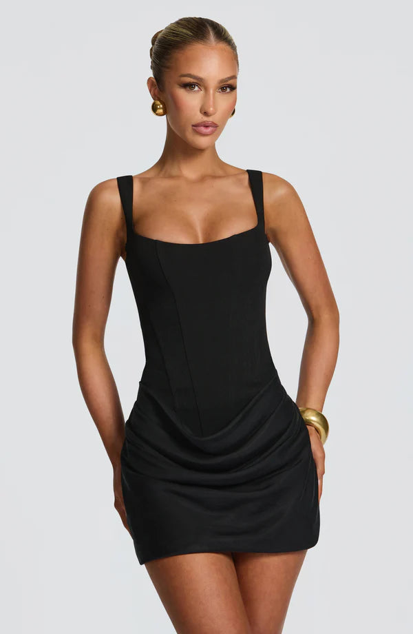 Eva | Women's Structured Square-Neck Wedding Guest Dress