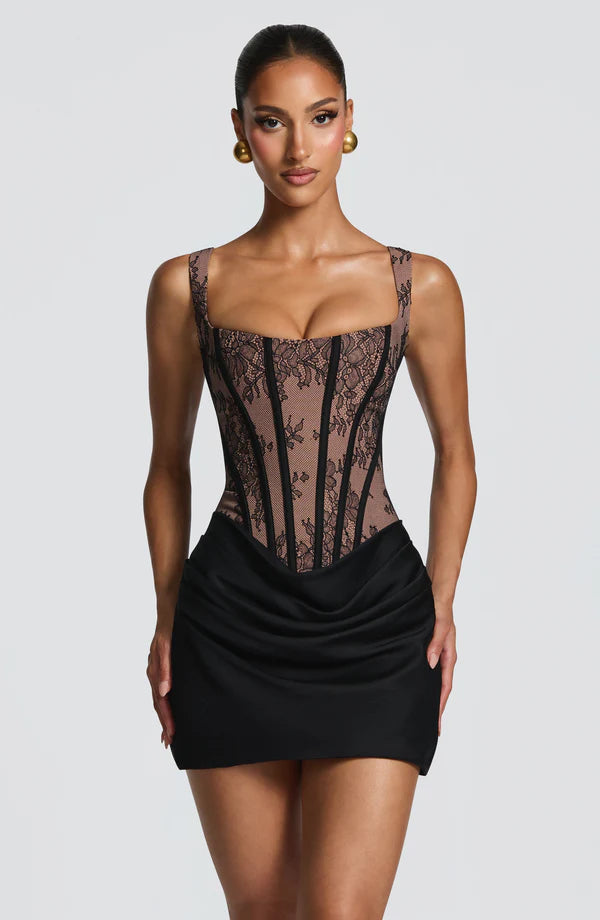 Eva | Women's Structured Square-Neck Wedding Guest Dress