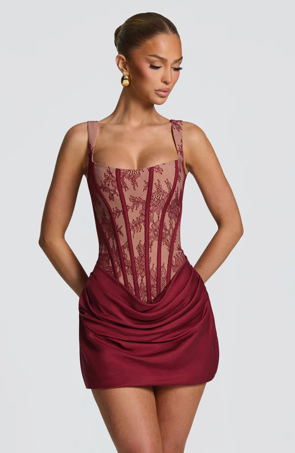 Eva | Women's Structured Square-Neck Wedding Guest Dress