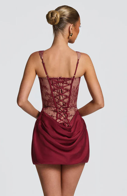 Eva | Women's Structured Square-Neck Wedding Guest Dress