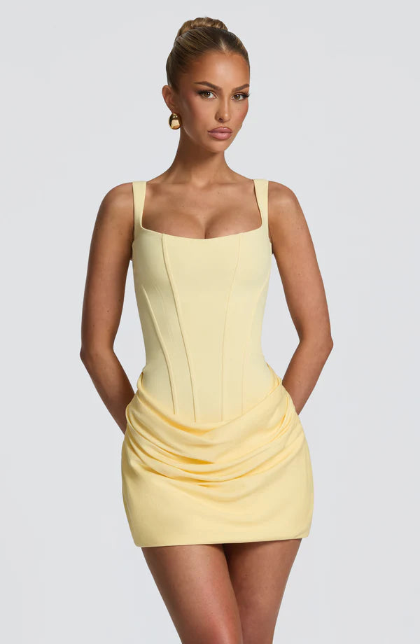 Eva | Women's Structured Square-Neck Wedding Guest Dress