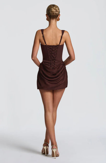 Eva | Women's Structured Square-Neck Wedding Guest Dress