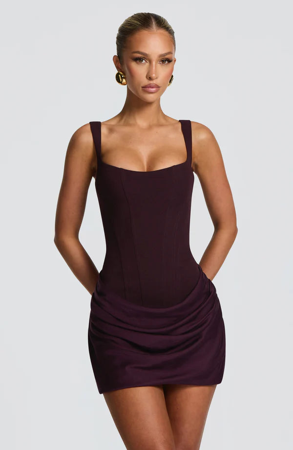 Eva | Women's Structured Square-Neck Wedding Guest Dress