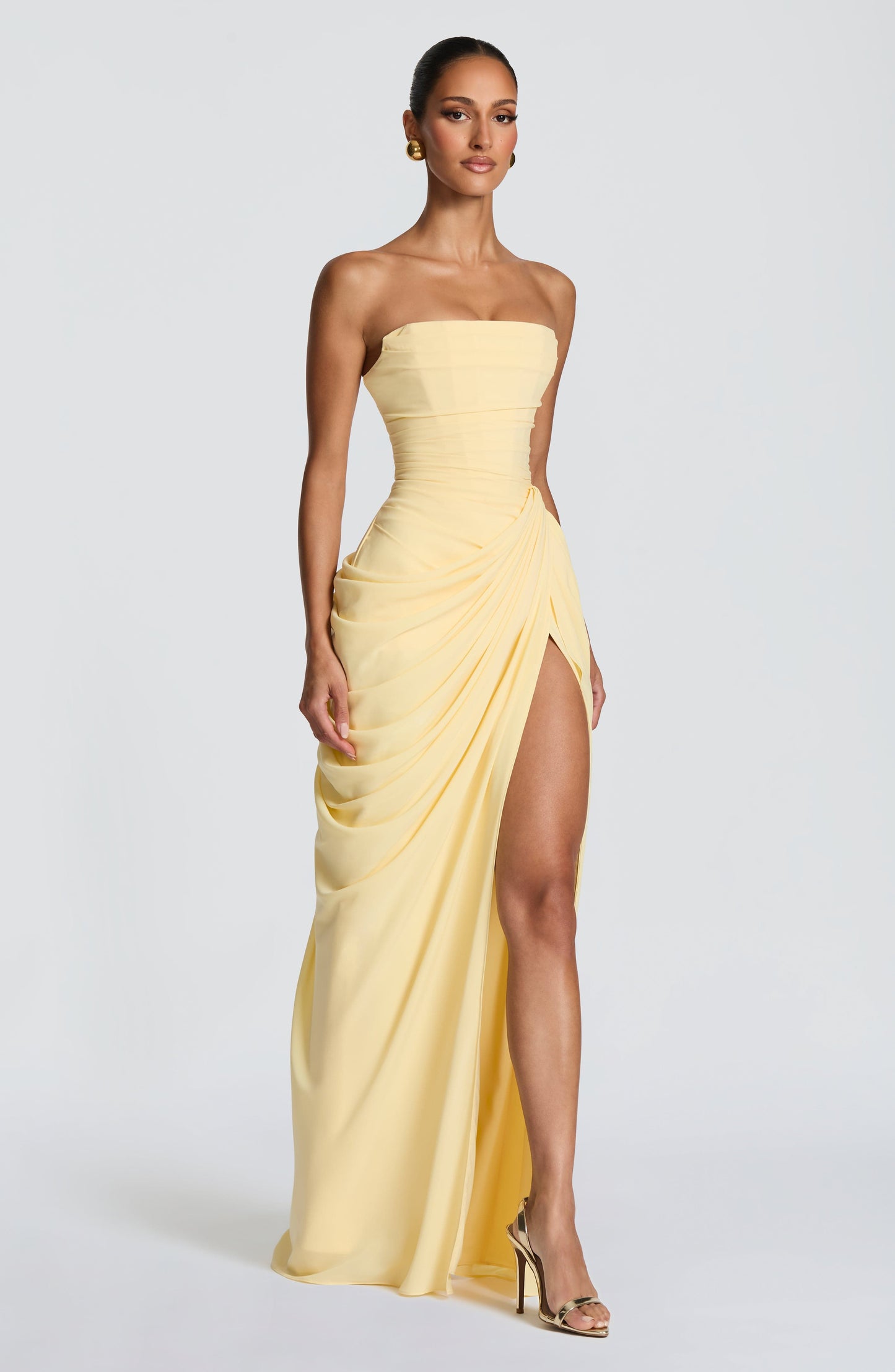 Harper | Women's Strapless Corset Maxi Dress
