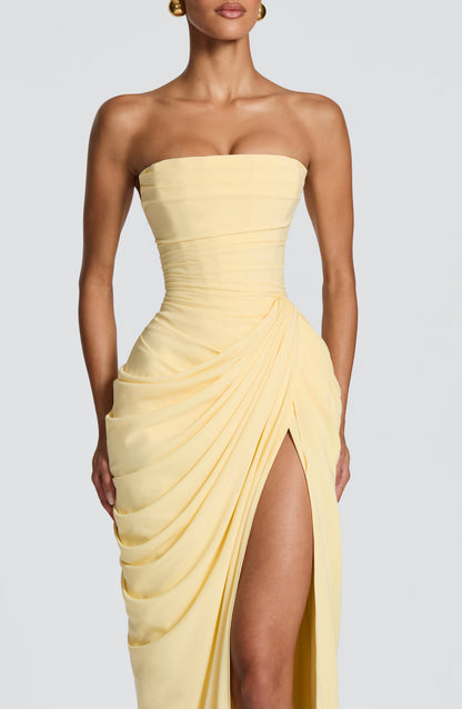 Harper | Women's Strapless Corset Maxi Dress