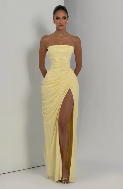 Harper | Women's Strapless Corset Maxi Dress