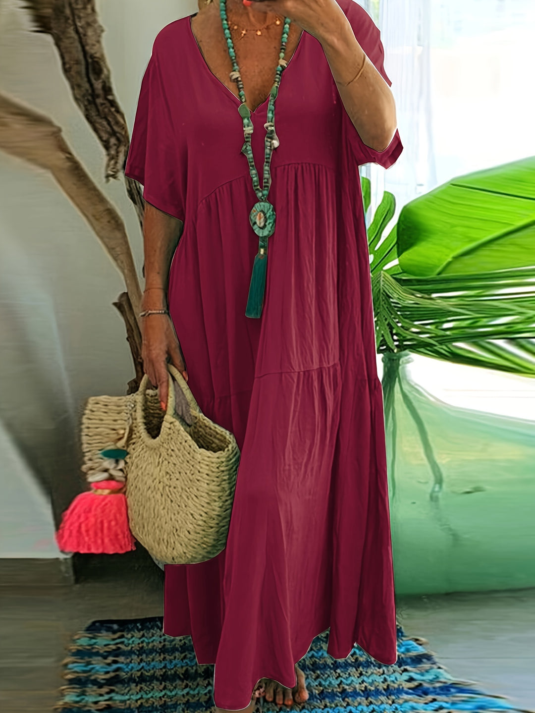 AVA | PLEATED MAXI DRESS