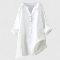 Cora | Women's Casual Round Neck Buttoned Blouse
