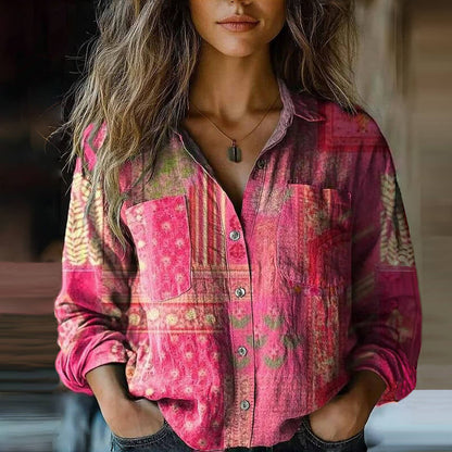 Rebecca | Women's Bohemian Vintage Printed Blouse