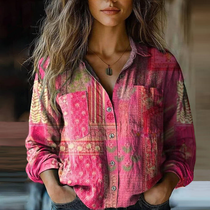 Rebecca | Women's Bohemian Vintage Printed Blouse