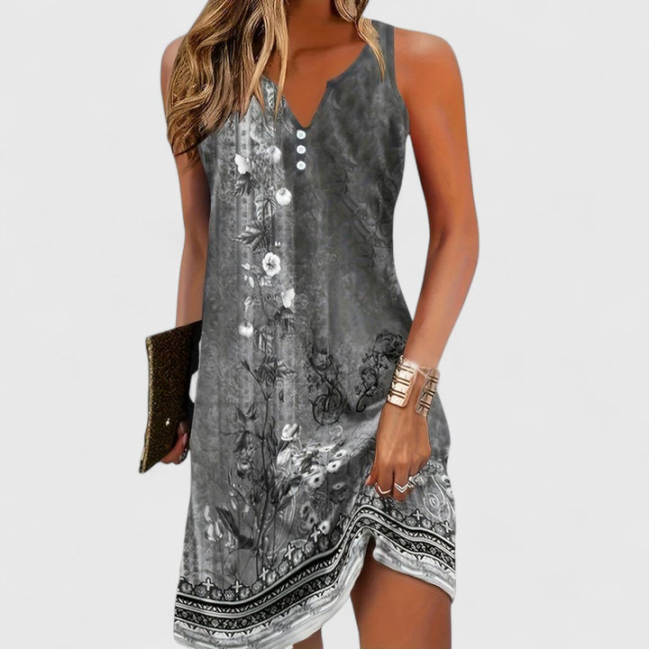 Maribel | Women's Sleeveless Bohemian Midi Dress