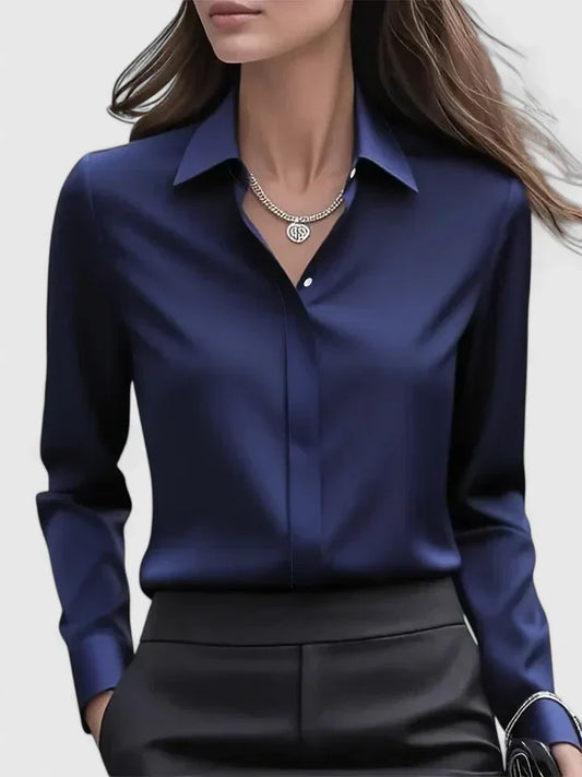 Melvaya | Women's Classic Light Weight Button Blouse