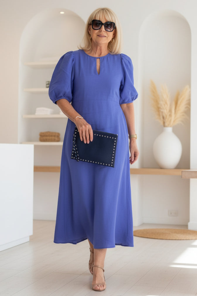 SERAPHINE | ELEGANT PUFF SLEEVE DRESS