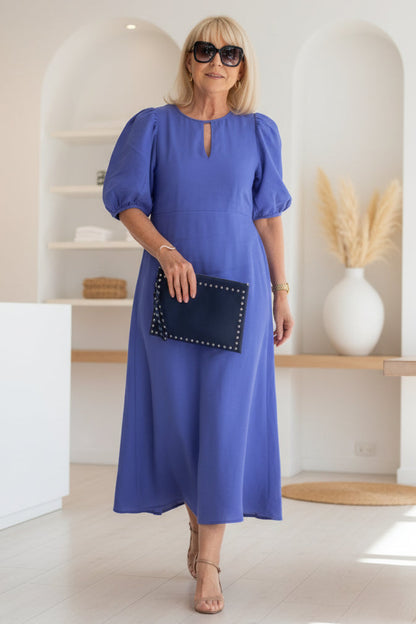 SERAPHINE | ELEGANT PUFF SLEEVE DRESS