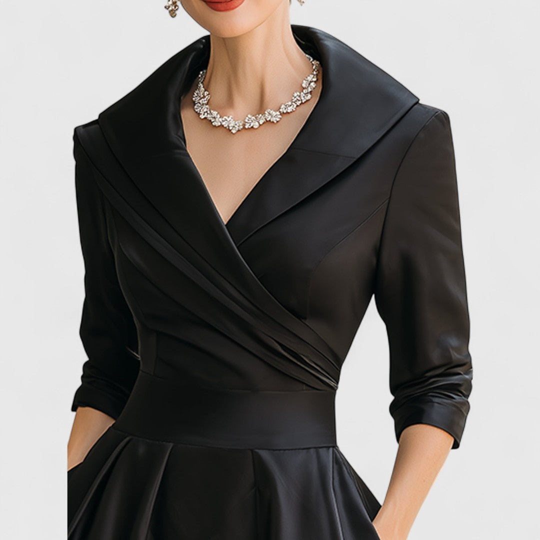 Sophia | Women's Elegant Wrap Midi Evening Dress