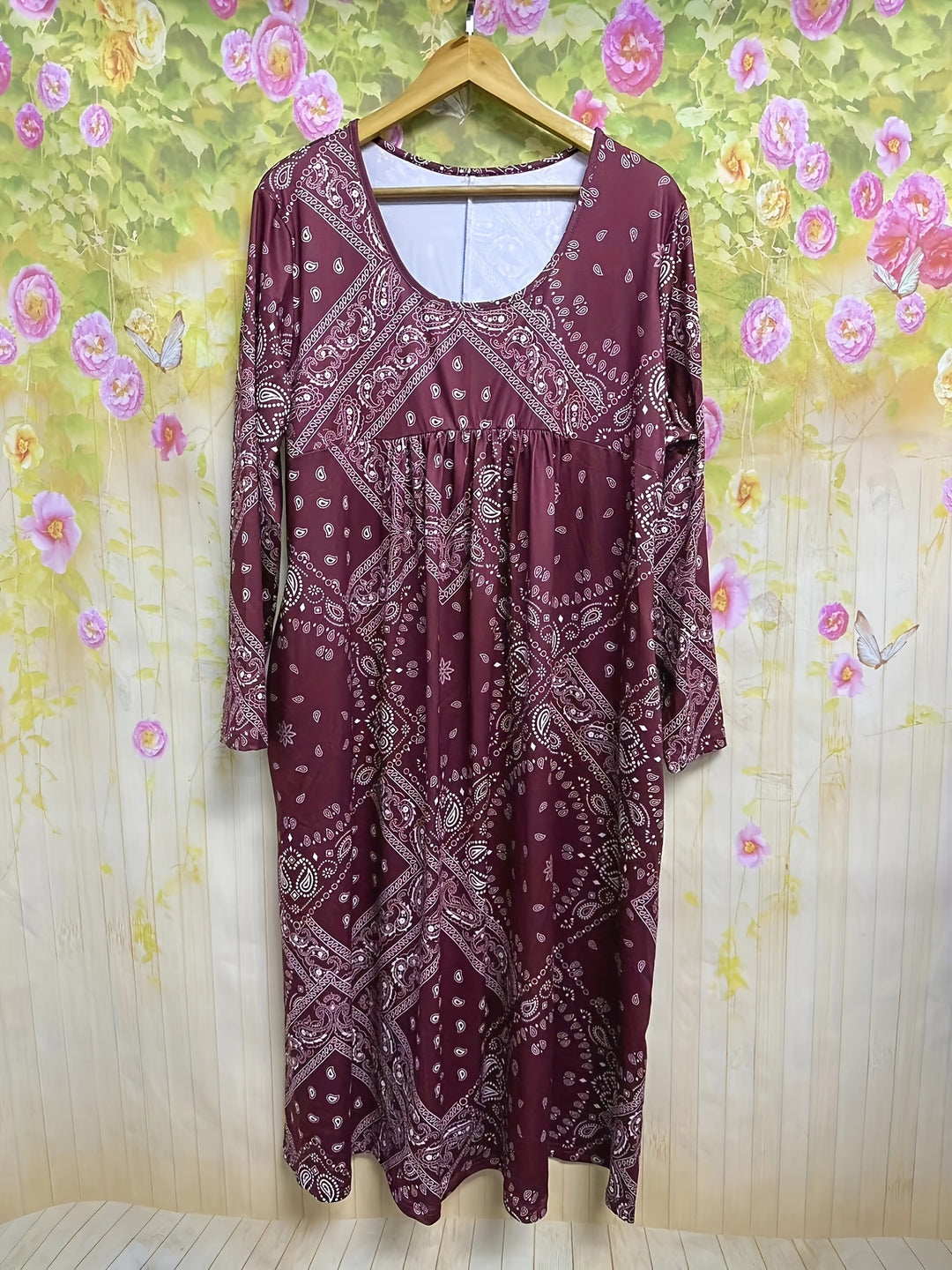 ELOWEN | CASUAL LONG SLEEVE MIDI DRESS