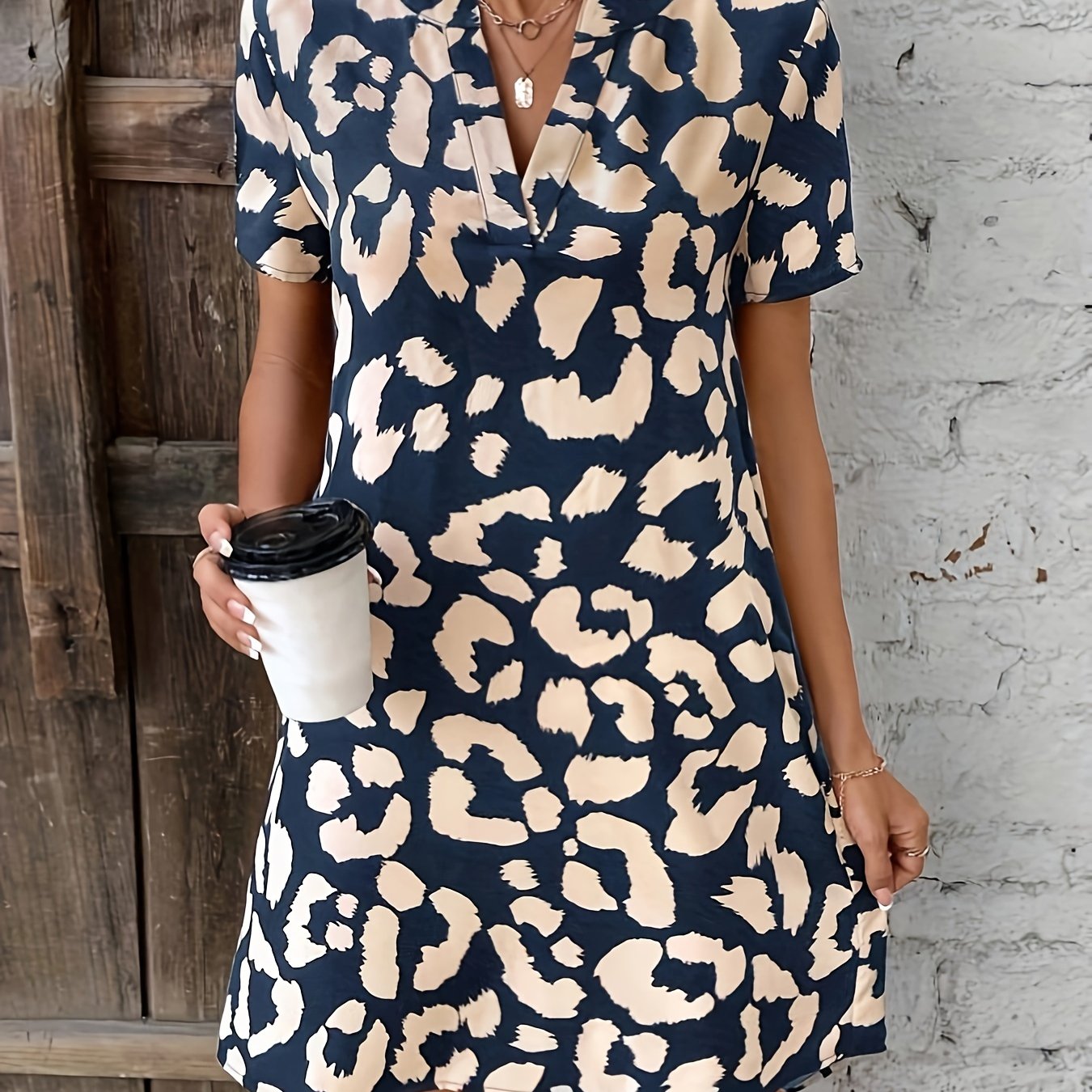 Naila | Women's Casual Printed Midi Dress