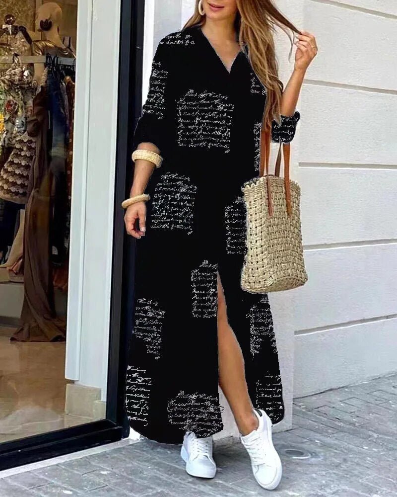 Alexa | Effortless Long Sleeve Midi Dress