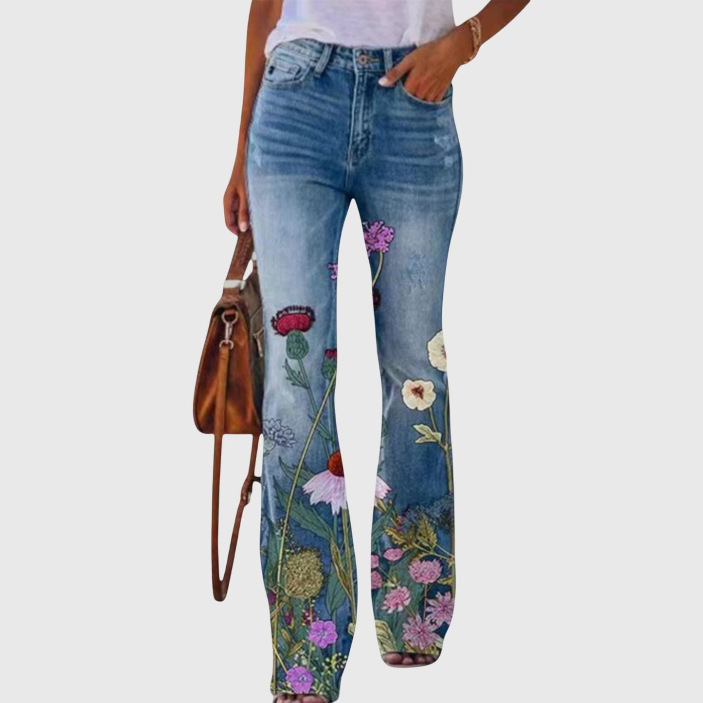 Reagan | Women's Casual Printed Flared Jeans