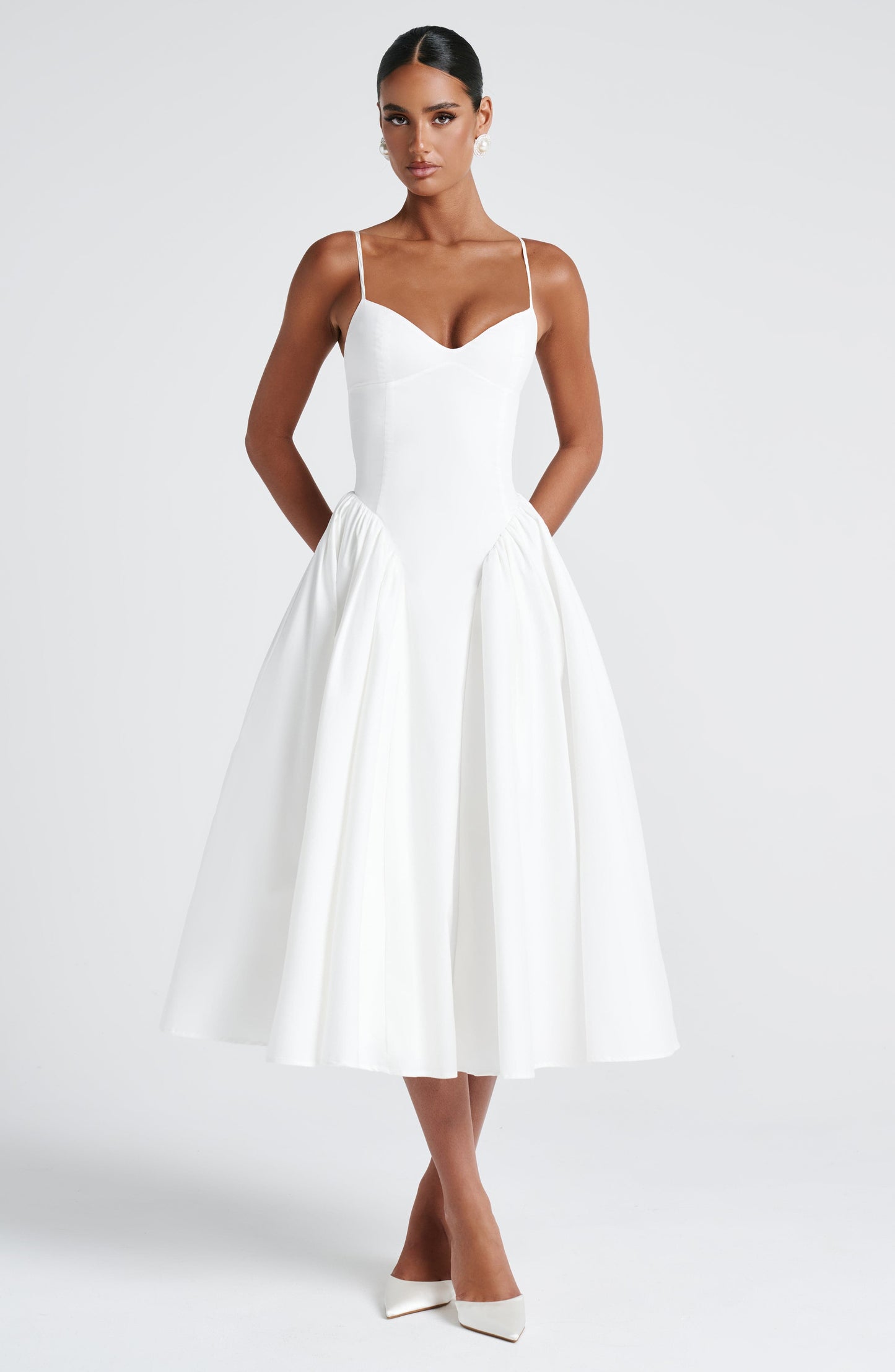 Julia | Women's Sophisticated A-line Summer Midi Dress
