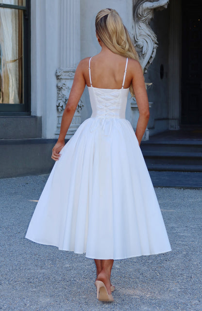 Julia | Women's Sophisticated A-line Summer Midi Dress