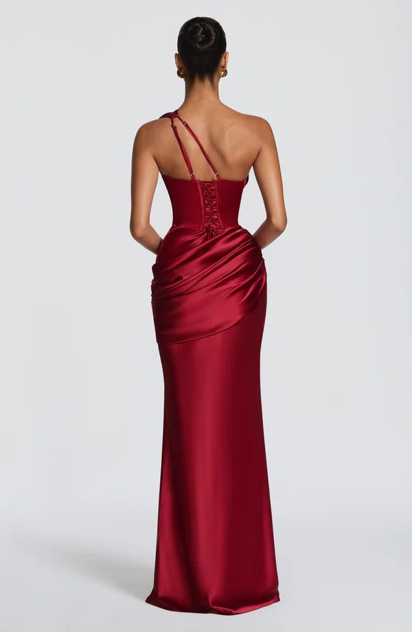 Abigail | Women's Asymmetric Maxi Wedding Guest Dress