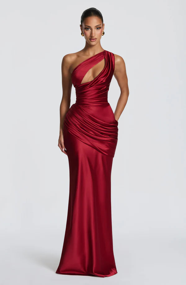 Abigail | Women's Asymmetric Maxi Wedding Guest Dress