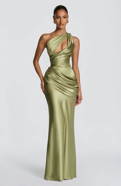 Abigail | Women's Asymmetric Maxi Wedding Guest Dress