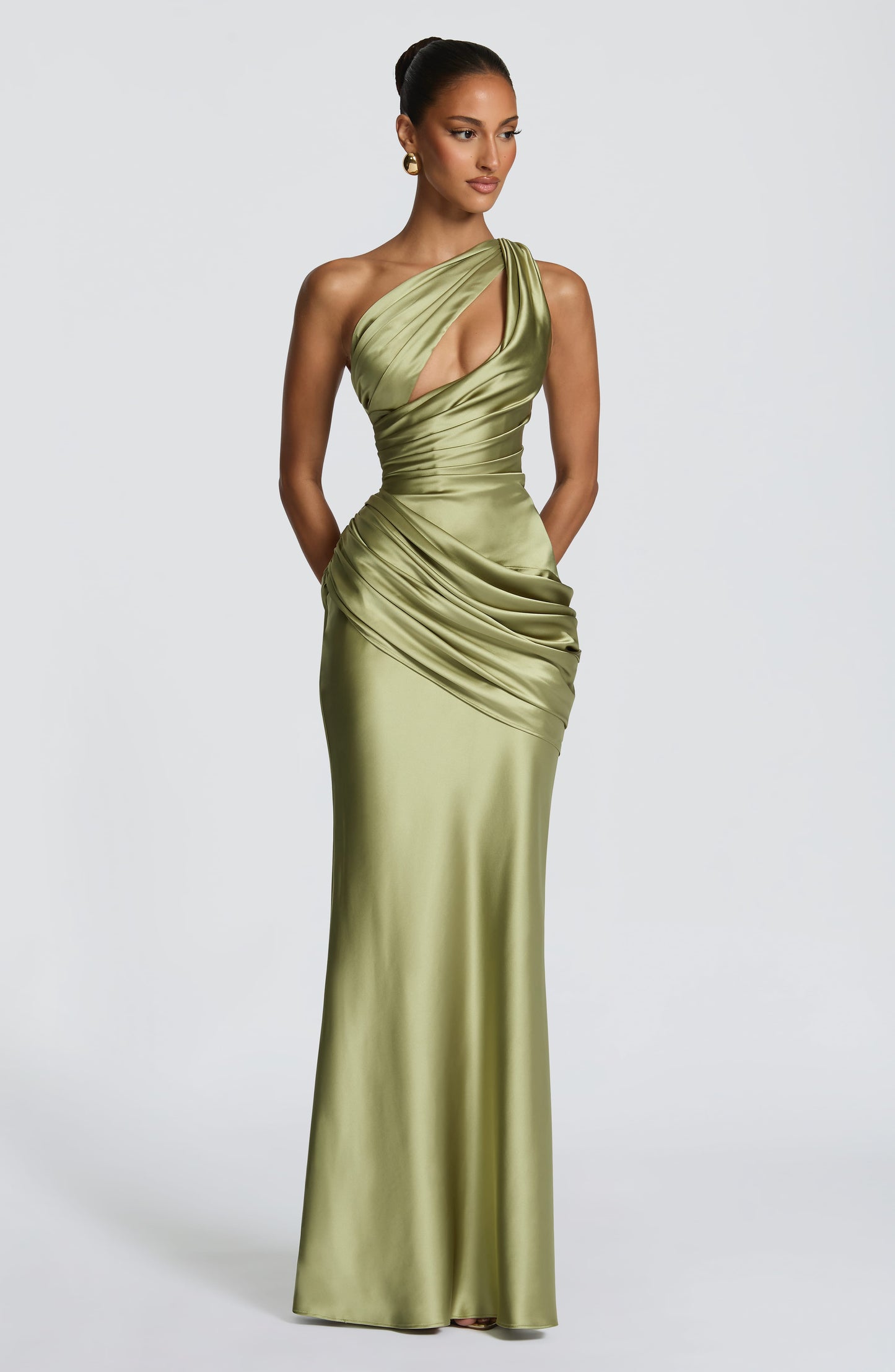 Abigail | Women's Asymmetric Maxi Wedding Guest Dress