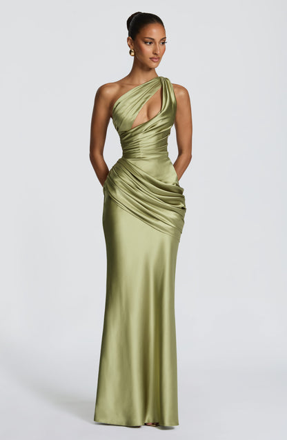 Abigail | Women's Asymmetric Maxi Wedding Guest Dress