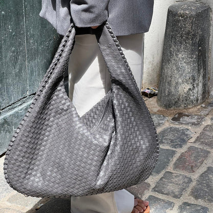 Hannah | Women's Casual Woven Leather Tote Bag