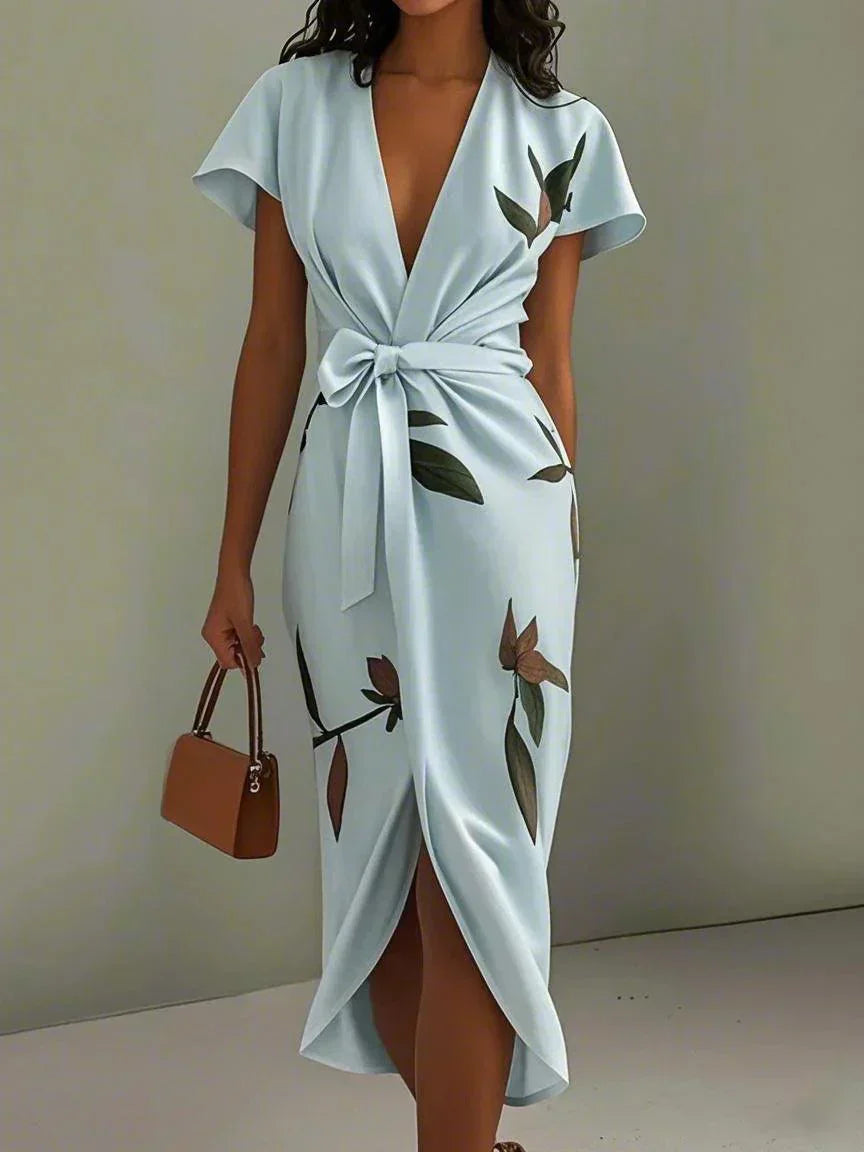 Emilia | Women's Elegant Printed Wrap Dress