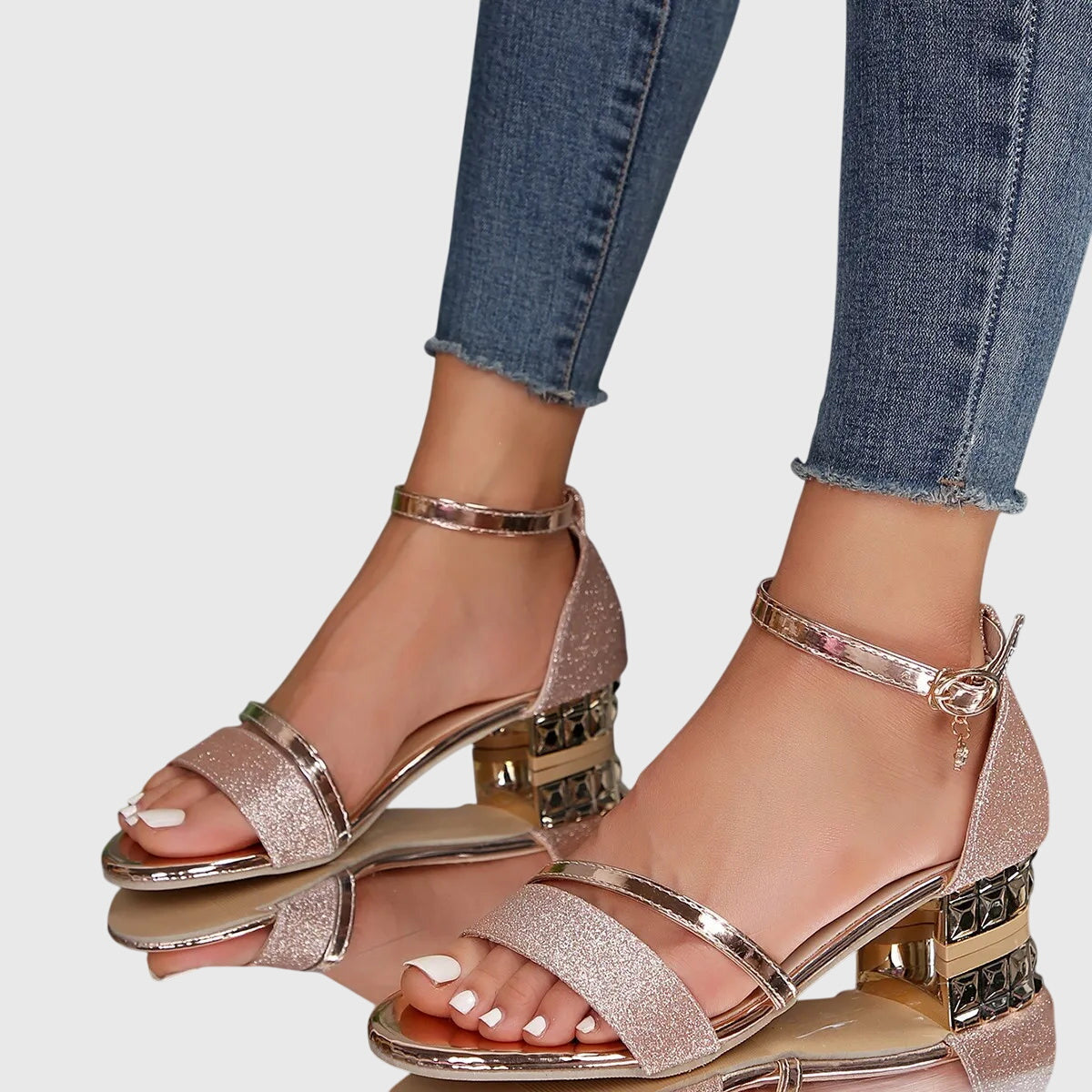 Ainslie | Women's Classic Strappy Low Heeled Sandals