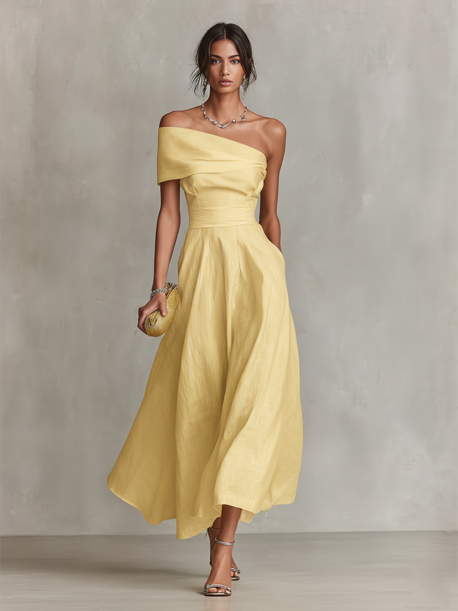 Vivian | Women's Elegant One-Shoulder Maxi Dress