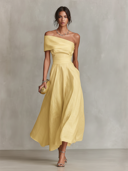 Vivian | Women's Elegant One-Shoulder Maxi Dress