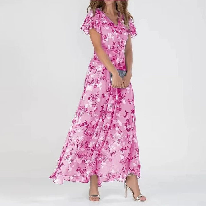 ZURI | ELEGANT FLOWY TUMMY-FLATTERING DRESS