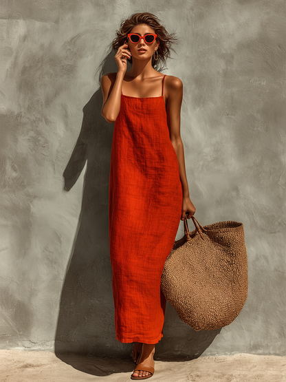 Autumn | Women's Summer Spaghettistrap Maxi Dress