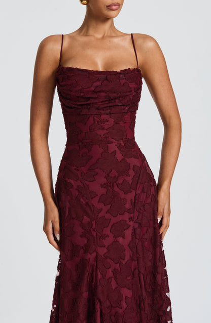 Autumn | Women's Elegant Embroidered Maxi Evening Dress