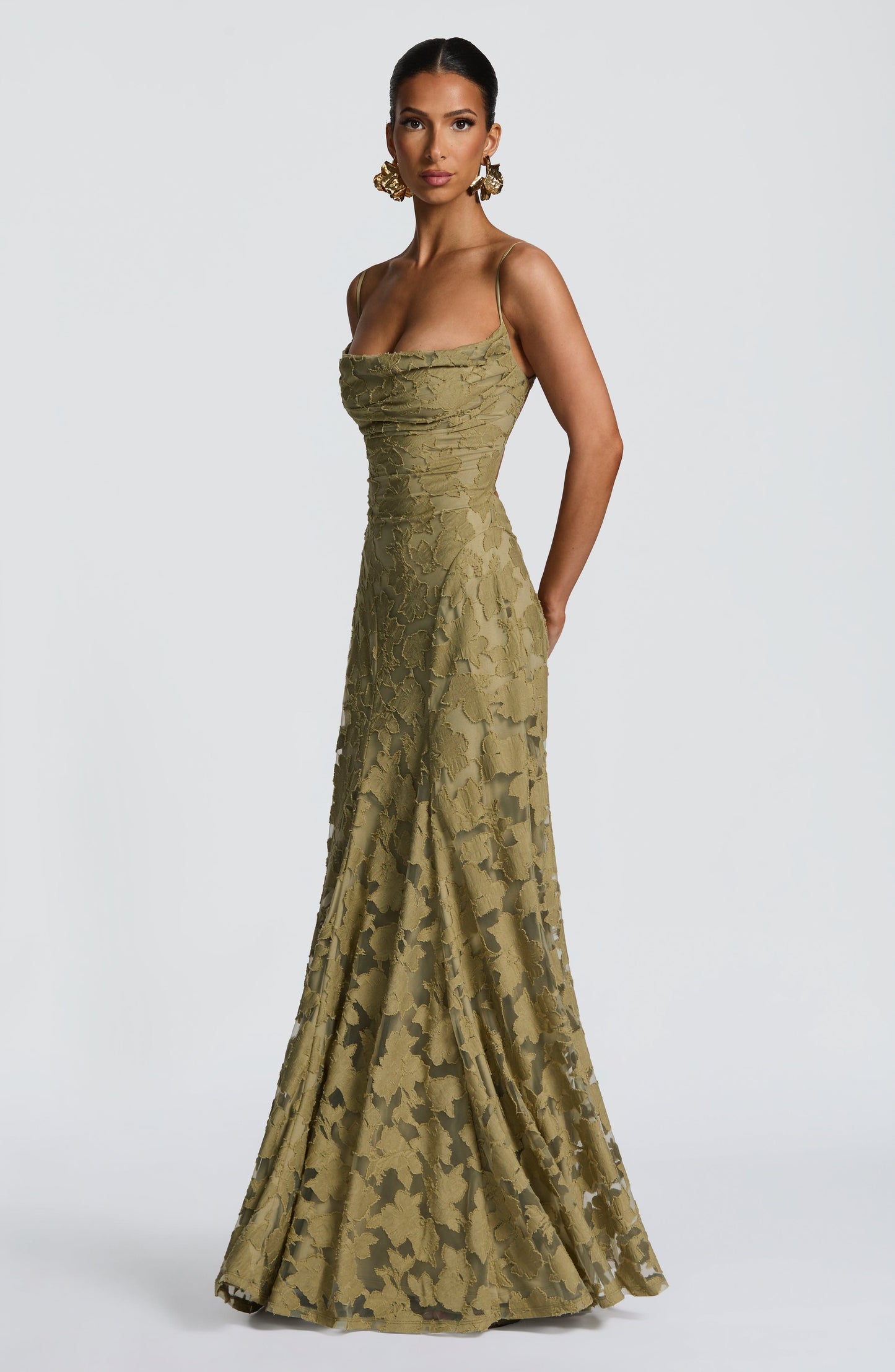 Autumn | Women's Elegant Embroidered Maxi Evening Dress
